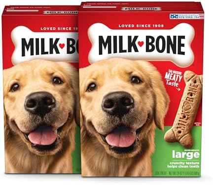 Milk-Bone Original Dog Treats Biscuits for Large Dogs (Packaging May Vary), 24 Ounces (Pack of 2)