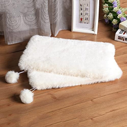 SHENGOCASE 2-Pack 11.8" x 17.7" Faux Rabbit Fur Cat Condo Replacement Cushion, Premium Quality Pet Bed Mat