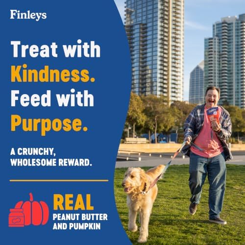 Finley's Crunchy Dog Biscuits, Peanut Butter Pumpkin, 12oz, 3 Pack