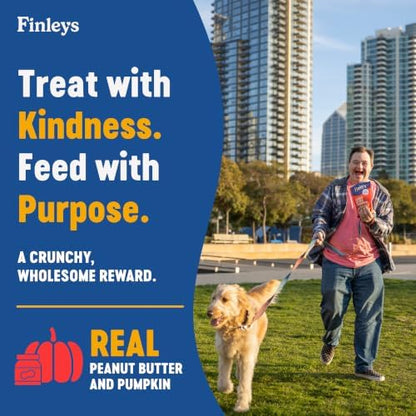 Finley's Crunchy Dog Biscuits, Peanut Butter Pumpkin, 12oz, 3 Pack