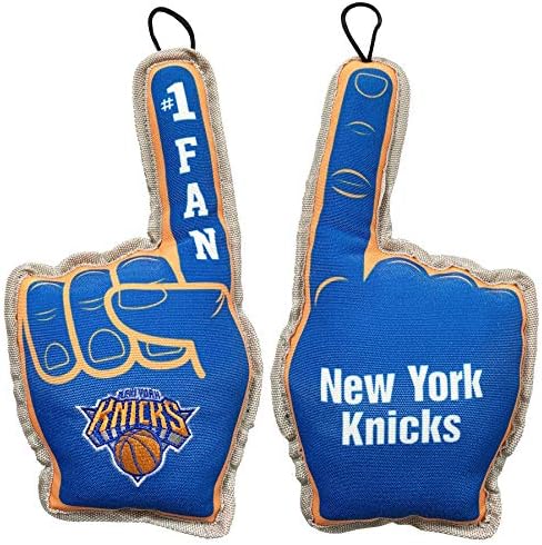 Pets First NBA #1 Fan Toy. Best Sports Dog Toy with Double Stitched Trim and Tough Nylon Material Filled with Chewable Polyfil and Inner Squeaker