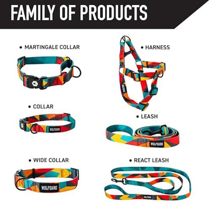 Wolfgang Wide Venture Dog Collar Shattershapes Print Medium