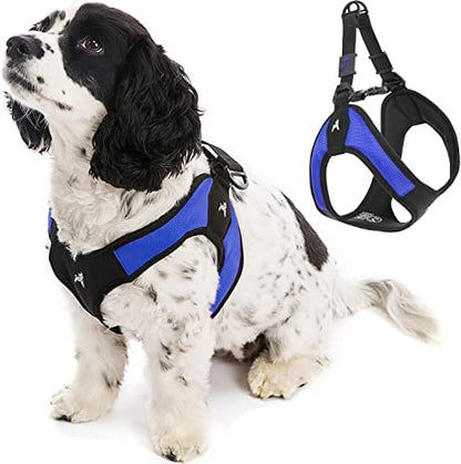 Gooby Escape Free Easy Fit Dog Harness, Step-in, Blue, Large