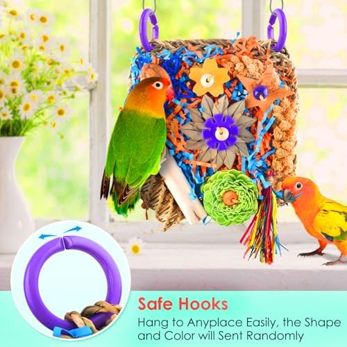 Bird Toys, Bird Foraging Hanging Climbing Toys for Small-Medium Parrot