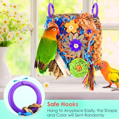 Bird Toys, Bird Foraging Hanging Climbing Toys for Small-Medium Parrot