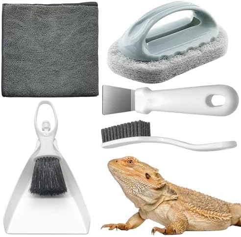 Bearded Dragon Tank Cleaning Kit, Reptile Enclosure Cleaning Set for Lizard