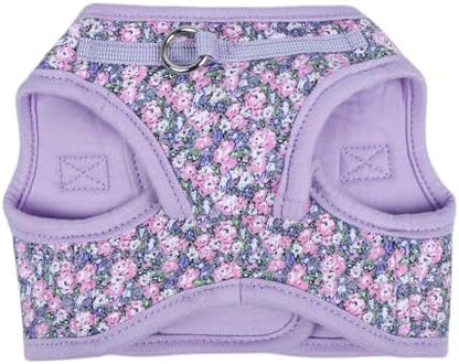 Puppia Kealoha Dog Vest Harness B (Step-in) Fashionable Flower Pattern Spring Summer Harness for Small and Medium Dogs, Violet, X-Large