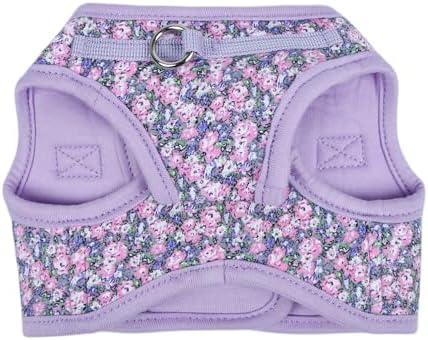 Puppia Kealoha Dog Vest Harness B (Step-in) Fashionable Flower Pattern Spring Summer Harness for Small and Medium Dogs, Violet, X-Large