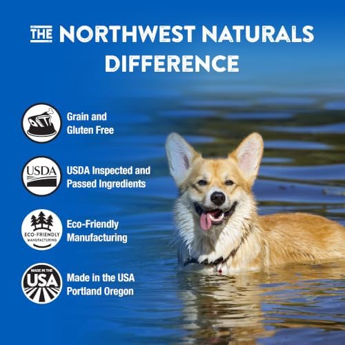 Northwest Naturals Freeze-Dried Beef & Trout Dog Food - Bite-Sized Nuggets - Grain-Free, High-Protein, Raw Diet, Human-Grade Ingredients, All Natural, Omega-3 for Skin & Coat, Made in USA, 12 Oz