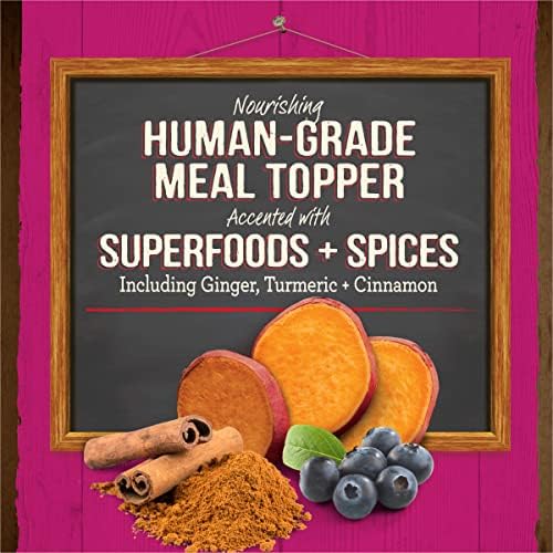 Merrick Grain Free Bone Broth, Premium Human Grade and Gluten Free Dog and Cat Food Topper Pouches, Turkey - 16 oz. Pouch (Pack of 3)