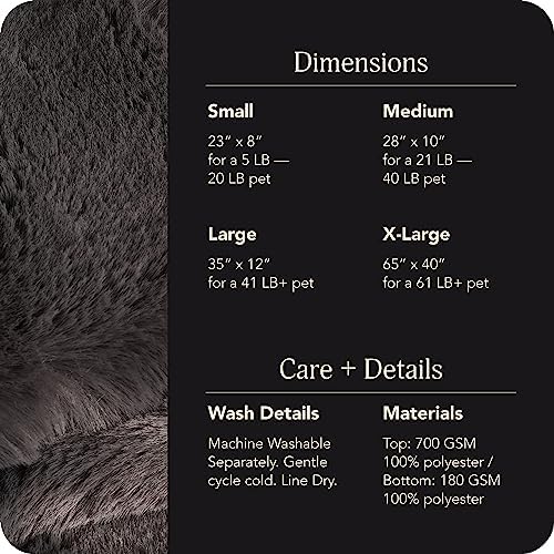 UnHide Floof Pet Bed, Extra Soft Dog Bed with Removable Faux Fur Cover