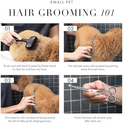 Tweezerman 7" Pet Grooming Shears-Safety Round Tips for Dogs & Cats