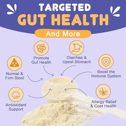 NATURE TARGET Probiotics for Dogs Powder, 6 Billion CFUs, 90 Scoops