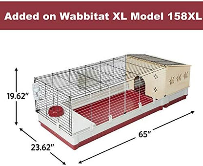MidWest Homes for Pets Rabbit Hutch Extension | Wood Rabbit Hutch Extension Fits Midwest Models 158 & 158XL, 158HEX