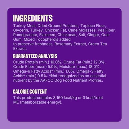 Wellness CORE Tiny Trainers Dog Treats, Natural, Grain Free, Turkey and Pomegranate Recipe, 6 oz Bag