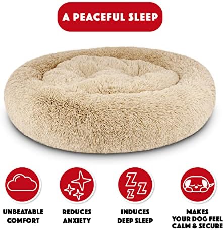 The Dog’s Bed Donut Dog Bed, Machine Washable Removable Zip Cover XL (45")