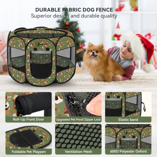 Siedihit Dog Playpen, Medium Dogs Tent Crates Cage Indoor/Outdoor