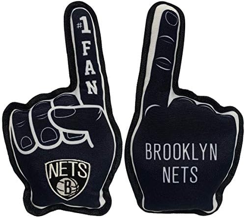 Pets First NBA #1 Fan Toy. Best Sports Dog Toy with Double Stitched Trim and Tough Nylon Material Filled with Chewable Polyfil and Inner Squeaker