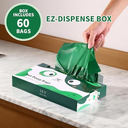 60 Pack Large Dog Poop Bags for A&H Swivel Bin Pooper Scooper