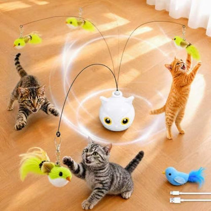 CATPICK Interactive Cat Toy for Indoor Cats, Automatic Flying Bird Toy