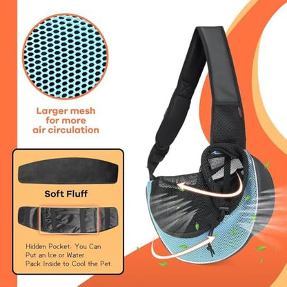 YUDODO Pet Sling Carrier for 5-9 lbs Small Dogs Cat Puppy Crossbody Carrier