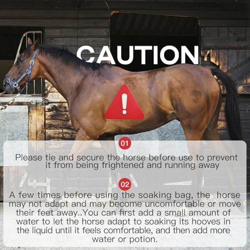 Horse hoof Soaking Boot,Easy use Soaker Bag, Equine Soaking Boot, Hooves Care Treatment Bucket