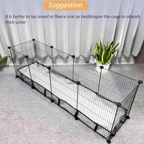 Guinea Pig Cage Liner Tarp Bottom Waterproof and Washable Base Also for Rabbits, Bunny, Chinchesillas, Hedgehog, Ferrets and Other Small Animals(12x48 inches)