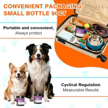 Probiotics for Dogs Dog Probiotics for Digestive Health Probiotic for Dogs Gut Health Itchy Skin Dog Probiotics for Diarrhea Dog Constipation Relief Gas for Dogs Immune Support Chicken Flavor 90ct