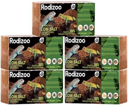 Natural Coconut Fiber Substrate 5 Pack Coco Soil Brick Reptile Substrate