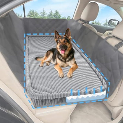 Loiion Dog Car Bed, Non-Slip Backseat Extender Pet Mat 50"x24.6"x2"
