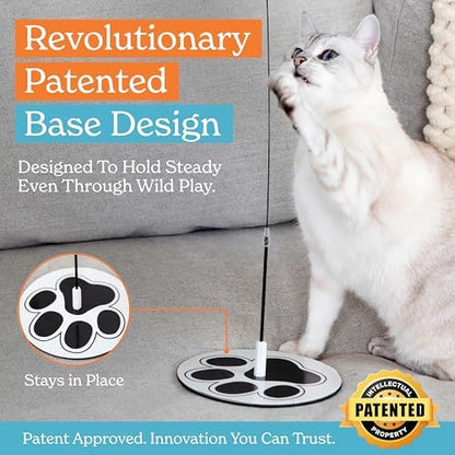 Interactive Cat Toys for Indoor Cats, Cat Toy Wand, 18 Feather Attachments