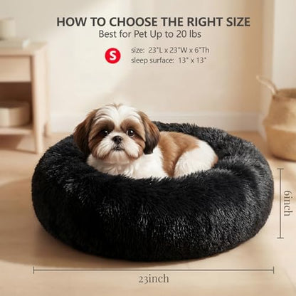 nononfish Comfortable Dog Bed for Small Dogs,Soft Donut Pet Bed
