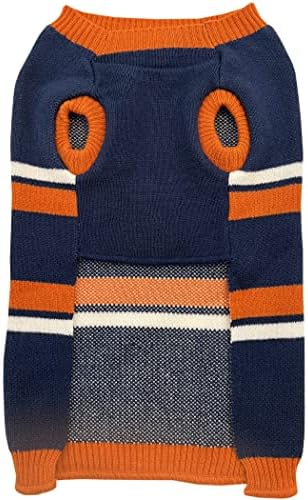 NCAA Auburn Tigers Dog Sweater, Size Large. Warm and Cozy Knit Pet Sweater with NCAA Team Logo, Best Puppy Sweater for Large and Small Dogs