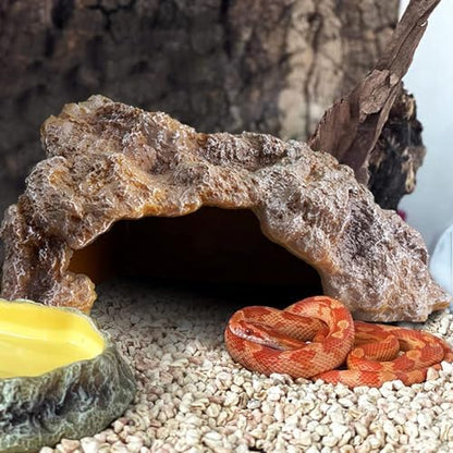 Reptile Hides Rock Reptile Cave Hideout Terrarium - Small