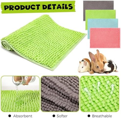 Barydat 8 Pcs Guinea Pig Cage Liner for Guinea Pig Cage Bedding Reusable Rabbit Mat Pad Washable Training Pad Animal Sleeping Bedding Mat