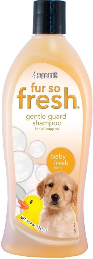 Sergeant's Fur-So-Fresh Gentle Guard Dog Grooming Shampoo for All Puppies, Baby Fresh Scent, Dog Bath Product, 18oz