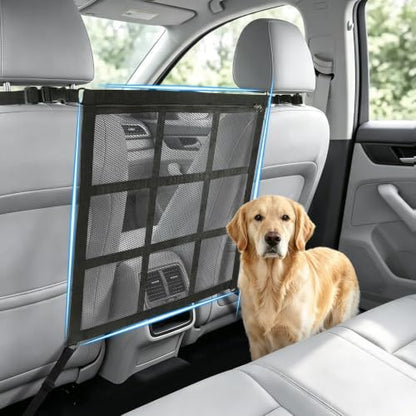 Dog Car Barrier,9-Grid Reinforced,Easy-Install Car Net for Dogs