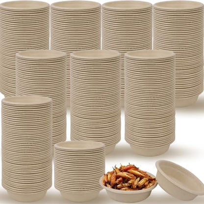 400 Pcs 1 oz Paper Feeding Cups for Reptiles and Small Pets