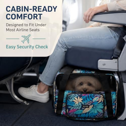BAGLHER Pet Travel Carrier for Small Medium Cats & Dogs, Airline Approved Soft Sided