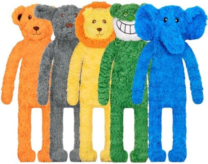 SHARLOVY No Stuffing Dog Toys 5 Pack, Crinkle Interactive Dogs Toy for Boredom, Puppy Toys for Teething to Keep Them Busy, Cute Squeaky Dogs Toy for Small, Medium, and Large Breed