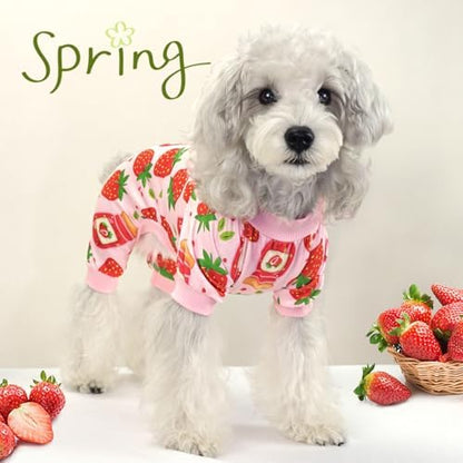 XPUDAC 4 Pack Dog Pajamas Soft Dog Pjs Clothes for Small Medium Dogs, 2XL