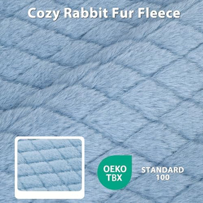 JOEJOY Orthopedic Dog Bed for Large Dogs, Washable Dog Crate Bed Large Sized with Removable Cover, Egg Memory Foam Big Pet Beds, Blue, 35"x22"
