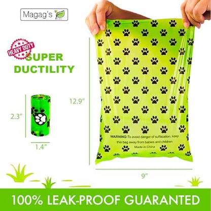 Eco-Friendly Dog Waste Solution - 240 Count Biodegradable Leakproof Dog Poop Bags with Free Dispenser & Lavender Scent