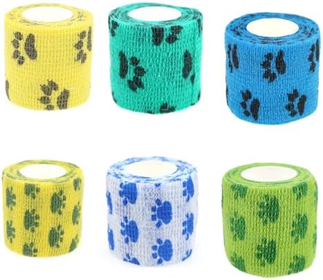 Self Adhesive Bandage Wrap Cohesive Bandage Bulk Vet Tape Self Adherent Wrap First Aid Tape for Dogs Cats Horses Birds Animals for Wrist Healing Ankle Sprain & Swelling