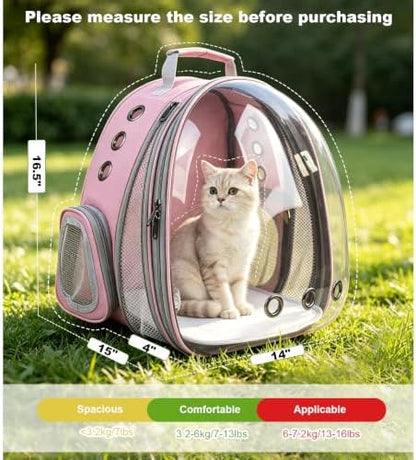Expandable Pet Backpack 14"×15"×16.5" Cats Dogs Carrier Bag
