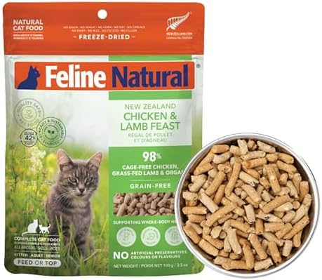 Feline Natural - High Protein Freeze Dried Dry Cat Food with 98% Meat