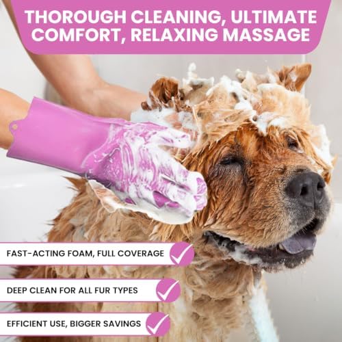 9PCS Pet Grooming & Bathing Kit with Storage Bag for Dogs & Cat (Pink)