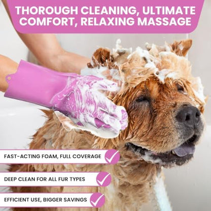 9PCS Pet Grooming & Bathing Kit with Storage Bag for Dogs & Cat (Pink)