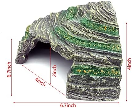 JIHAQUA Terrarium Decor Reptile Hide Reptile Hides and Caves, Medium