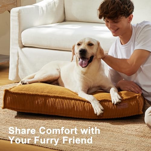 FUKUMARU 5.5-Inch Thick Dog Bed Mat, Cozy Flat Dog Kennel Bed for Crate